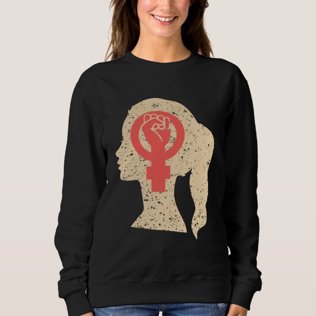 Camiseta Dê poder ao símbolo feminista de março Pro (Frente)