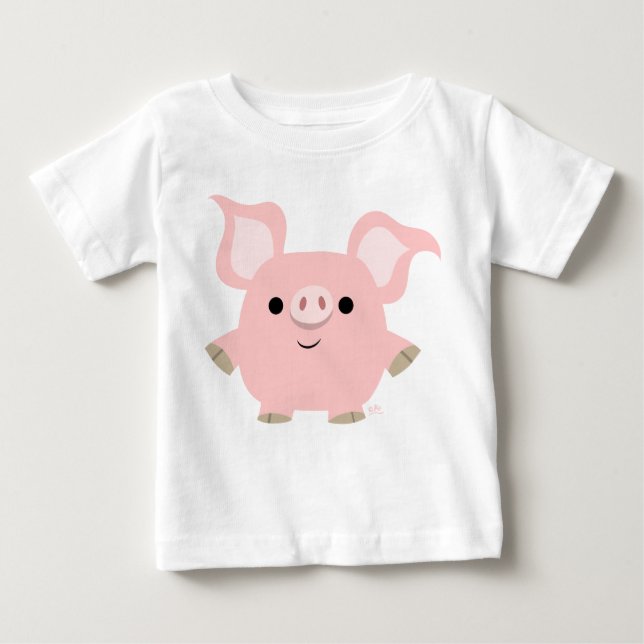 Camiseta de Porco, Bebê, Cute Shore (Frente)