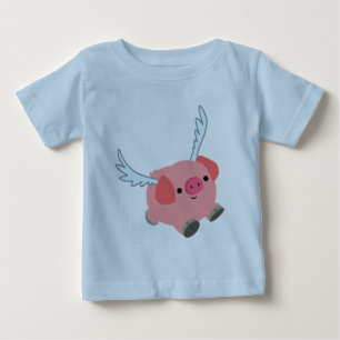 Camiseta de Porco de Cartum com Ala Bonita