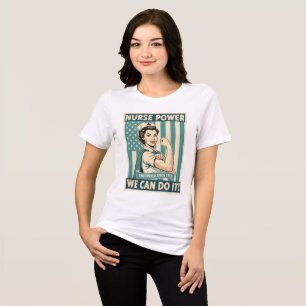 Camiseta de pôster de enfermeira vintage