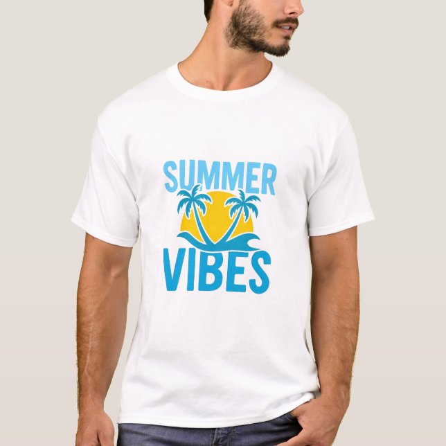 Camiseta de Praia com Estilo de Verão (Frente)