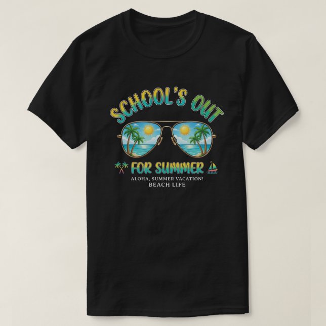 Camiseta de Praia Férias de Verão (Frente do Design)