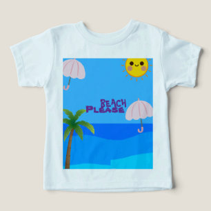 Camiseta de Praia para Criança – Oceano de Verão E