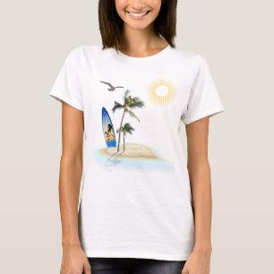 Camiseta de praia personalizada para bebé a bordo