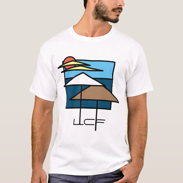 Camiseta de praia, preto (Frente)