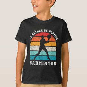 Camiseta De preferência Jogando Badminton Jogador de Badmin