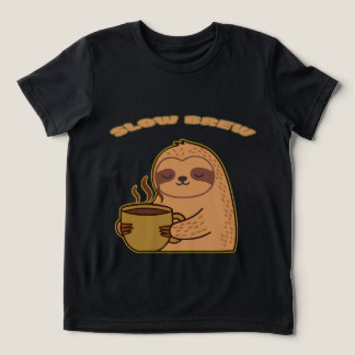 Camiseta de Preguiça de Café de Torra Lenta Engraç
