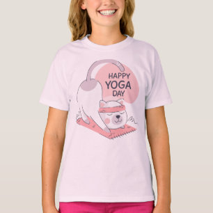 Camiseta de Preguiça do Dia Feliz do Yoga, Camisa