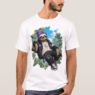 Camiseta de Preguiça Relaxada