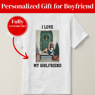 Camiseta De Presente Com Foto Eu Amo Minha Namorad
