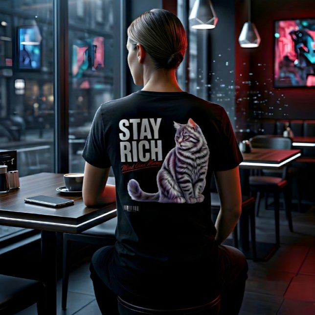 Camiseta de presente com mentalidade de ficar rico (Criador carregado)