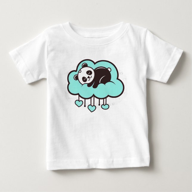 Camiseta de Presente de Bebê Panda Fofo para Crian (Frente)
