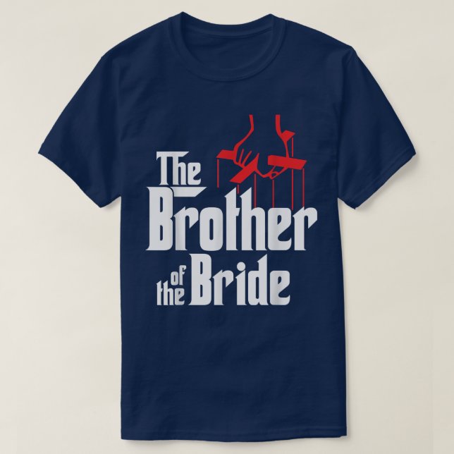 Camiseta de presente de casamento do irmão da noiv (Frente do Design)