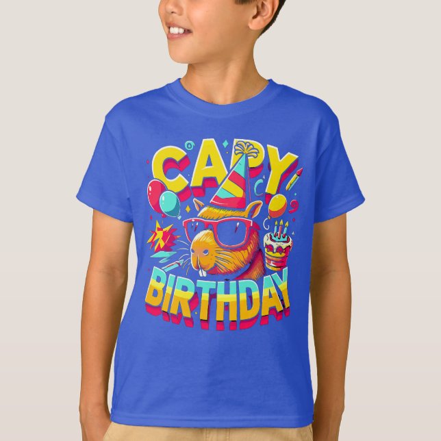 Camiseta de presente de festa engraçada de anivers (Frente)