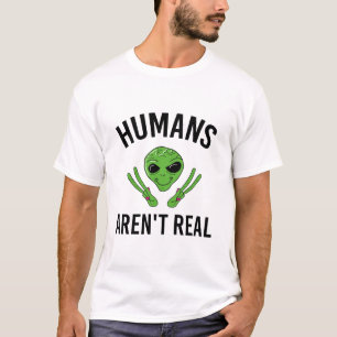 Camiseta de Presente de OVNI Alien Engraçado Human