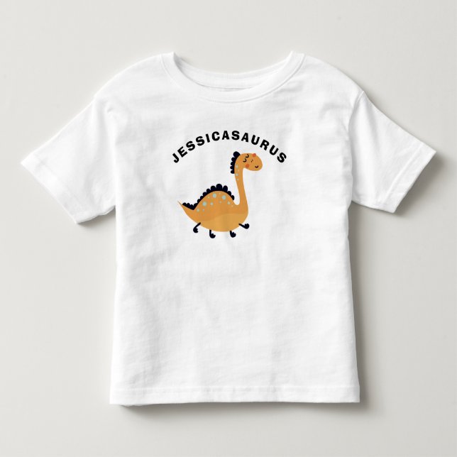 Camiseta de Presente para Crianças com Nome Dinoss (Frente)