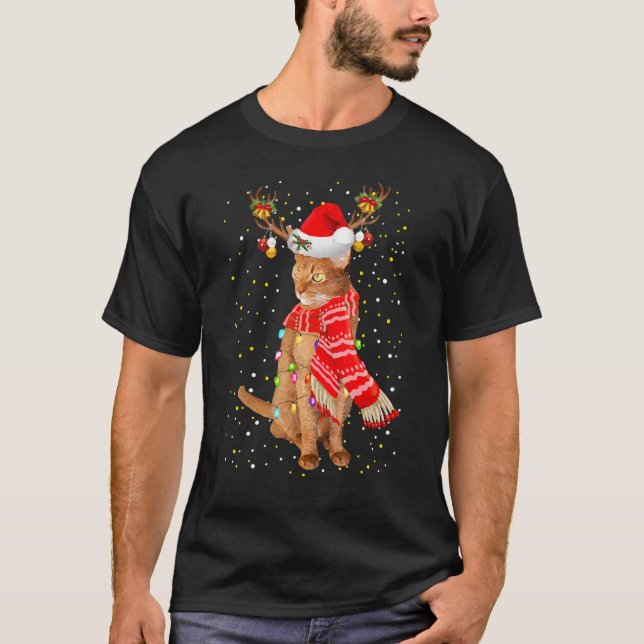 Camiseta de presente para dono de gato abissínio v (Frente)