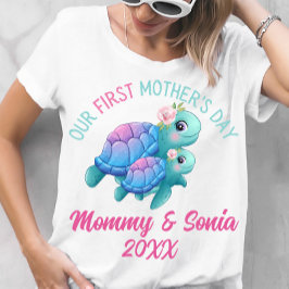 Camiseta de primeira Dia de as mães de Tartaruga-d