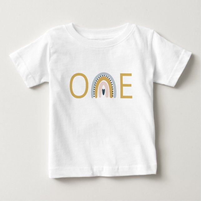 Camiseta de Primeiro Aniversário Bebê  (Frente)