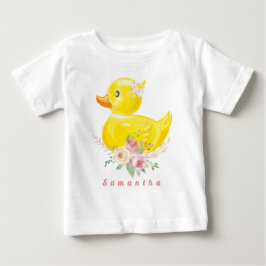 Camiseta de Primeiro Aniversário da Menina do PATO