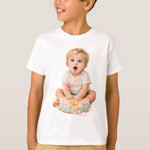 Camiseta de Primeiro Aniversário do Bebê com Destr