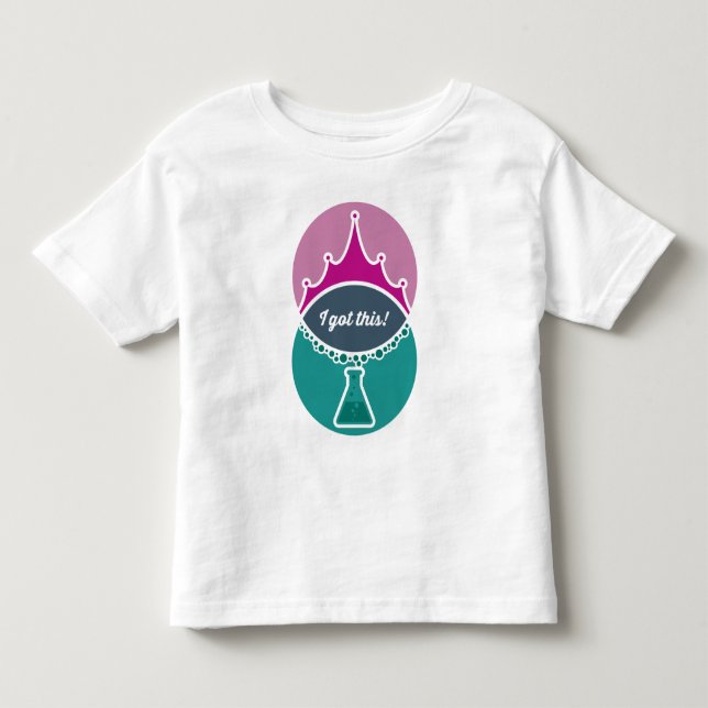 Camiseta de Princesa da Ciência (Desbotada) para C (Frente)