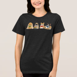 Camiseta de Professor Cachorros Leitura Fofa | Vol