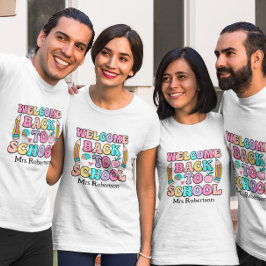 Camiseta de professor citação retro colorida