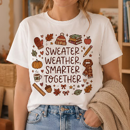 Camiseta De Professor De Outono Mais Inteligente J