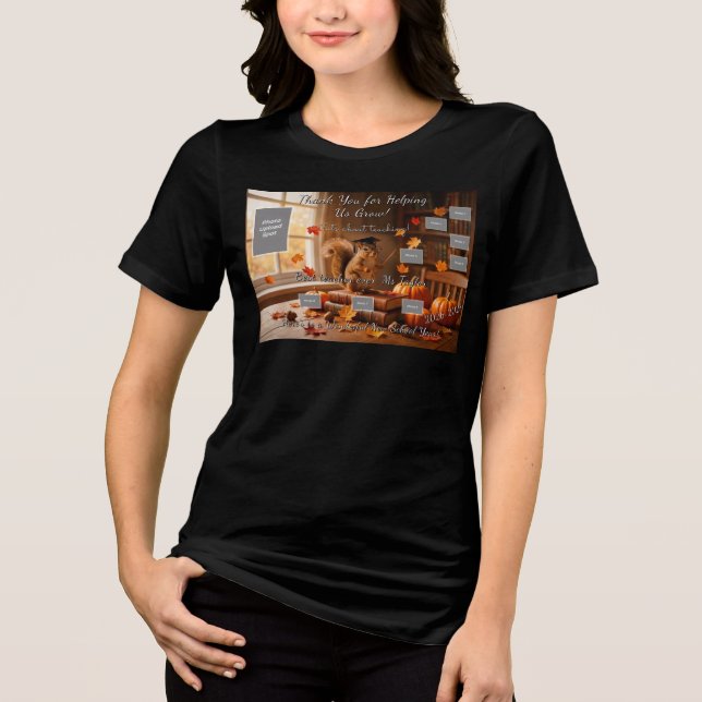 Camiseta de Professor de Volta às Aulas de Esquilo (Frente)