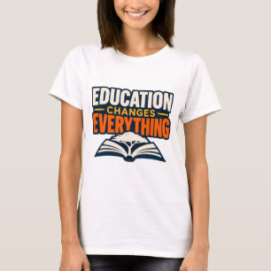 Camiseta de Professor 'Educação Muda Tudo'