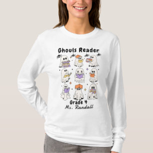 Camiseta de Professor Livros Leitores de Ghouls no
