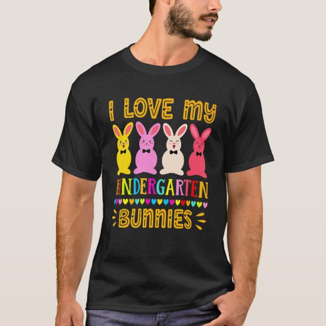 Camiseta de professora de Páscoa divertida Eu amo  (Frente)