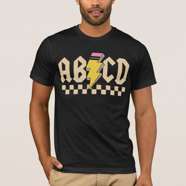 camiseta de professores abcd, camiseta paródia acd (Frente)