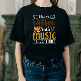 Camiseta de Professores de Notas de Café