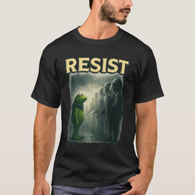 Camiseta de Protesto do Sapo Resist Portland  (Frente)