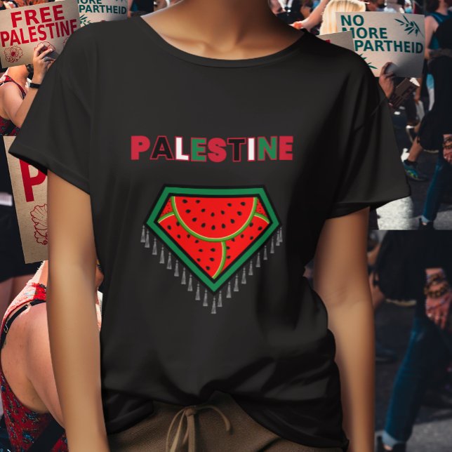 Camiseta de Protesto Palestina Livre - Watermelon  (Watermelon Palestine design for Pro Palestine Protesters March, say no to Genocide On Gaza.)