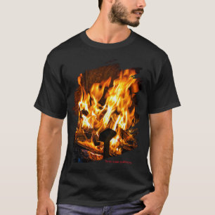 Camiseta de provérbio latino com linda lareira