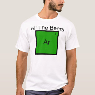 Camiseta de Punho do Elemento Argônio Todas as Cer