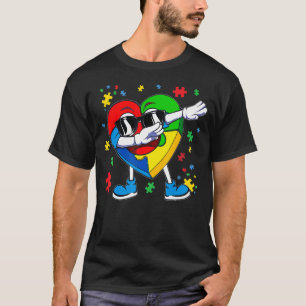 Camiseta de Puzzle de Coração de Conscientização d