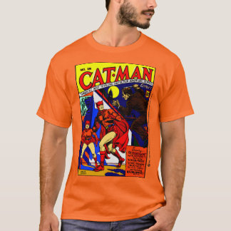 Camiseta de Quadrinhos do Cat-Man dos Anos 40