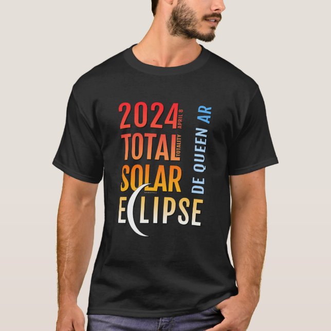 Camiseta De Queen Arkansas AR Total Solar Eclipse 2024 5 (Frente)