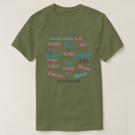 Camiseta De Quem É Esse Nome? /MASCULINO/FEMININA/ZAZZLE/to