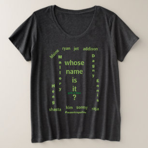 CAMISETA DE QUEM SE CHAMA? 1X=14-16/ 4XL=26-28/MMETROPOLIM