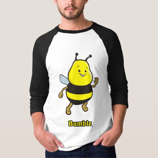 Camiseta De Raglan básico da Capa de Bumblz 3/4 (Frente)