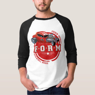 Camiseta De Raglan básico da Capa de F.O.R.M HotRod 3/4