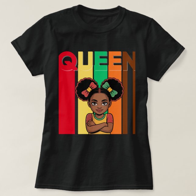 Camiseta de Rainha Africana (Frente do Design)