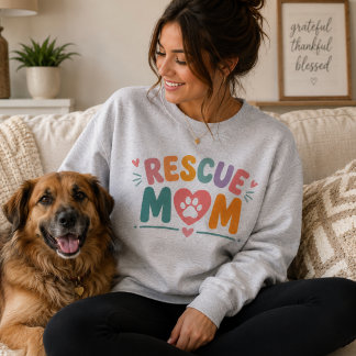 Camiseta de Resgate Colorida da Mamãe, Adoção de A