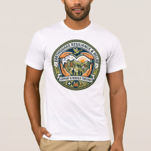 Camiseta de Resiliência e Suporte a Terremotos