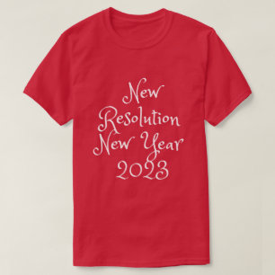 Camiseta de resolução 2023, de mulheres, vermelho
